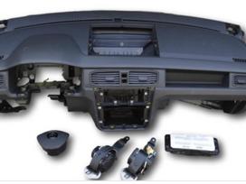 Volkswagen Caddy panelė, oro pagalvės, saugos diržai