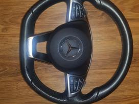 Mercedes-Benz E klasė, AMG vairas su kirsta apacia, подушки безопасности