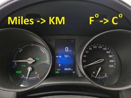 Toyota C-HR Navigacijos mylios i km skydeliu pardavimas lexus toyota