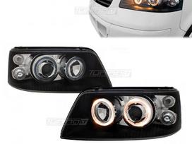 Volkswagen Transporter vw t5 t5 1 priekiniai žibintai su led juosta vw t5 1 prie