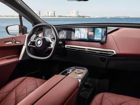 BMW iX dashboard, airbags, seat belts