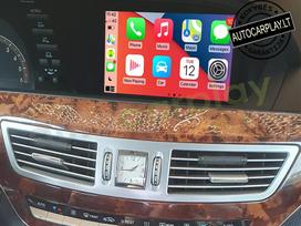 Mercedes-Benz MERCEDES S W221 2006-12 Androidauto Carplay Waze gamyklinėje multimedijoje, multimedija su navigacija