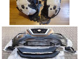 Nissan X-Trail, 54500-6RA0B, 54501-6RA0B, 62030-6RR0A, 62031-6RR0A,, Bamperis dalys posparnis l r groteles žibintai fil