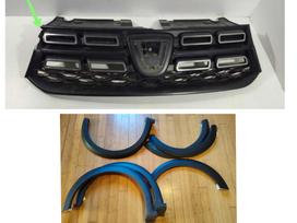 Dacia Sandero, 623107554R  261A35053R  638123878R  788A36645R , Grotelės apdailos 90 halogeno apdaila l 30 arkos priekis r l
