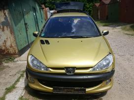 Peugeot 206, KAW, dalimis. Geltona kaw sparnas d bamperis pr sidabrinė ezrc b