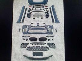 BMW X6 M style paketai priekinis galinis bamperiai su pdc skylemis