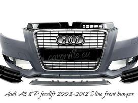 Audi A3, S-line, Audi a3 8p s line complete front bumper komplektinis priekinis