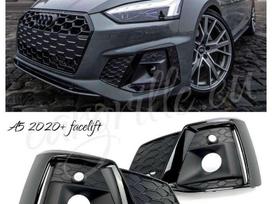Audi A5, S-line, A5 8w0 facelift 2020 s line priekino bamperio apdailos grotel