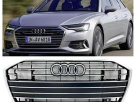 Audi A6, 4K0853651CRU6, Originalios naujos oem centrines bamperio grotelės modelis a6