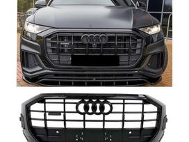 Audi Q8, 4M8853651BB3FZ, Complete audi q8 s line shadow line front bumper grille pr bamp