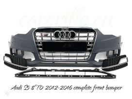 Audi S5, S5, Audi s5 8t0 sportback coupe complete front bumper with sensor