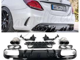 Mercedes-Benz C klasė, AMG C43, Rear diffuser for mercedes c class w205 2014 2021 amg c43 pil