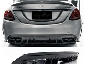 Mercedes-Benz C klasė, AMG C63, Rear diffuser for mercedes c class w205 2014 2021 amg c63 pil