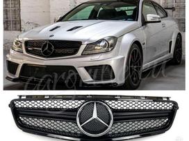 Mercedes-Benz C63 AMG, 63 AMG, Complete 63amg black edition front bumper grille komplektinė