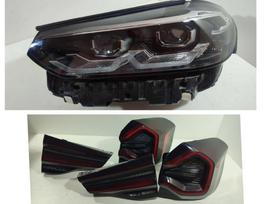 BMW X3, 5A29201  8081055  8081853  7397499  7397500, žibintas led l su blokeliais oem eu galinis m paket difuzorius