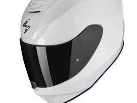 Scorpion Exo - 391 white moto šalmas, uždari