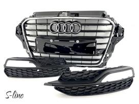 Audi A3, 8V58536511QP, Audi a3 8v5 8v3 2012 2015 front bumper grille pr bamperio