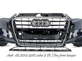 Audi A3, S-line 8V5 sedan, Audi a3 s line black edition complete front bumper komplektini