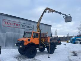 Mercedes-Benz UNIMOG 1750L, 4x4, CRANE + REMOTE + BASKET, с краном