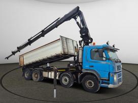 Volvo FM12 460HP 8x4 HIAB 244EP-5 HIPRO 3 SIDE TIPPER, самосвалы с краном