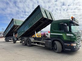 Scania P420 + NOPA UOPLYST Grūdovežis su priekaba, dumpers / tippers