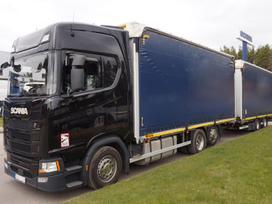 Scania S450 Retarder, bortiniai su užuolaidomis