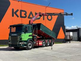 Scania G 480 8x2/4, самосвалы с краном