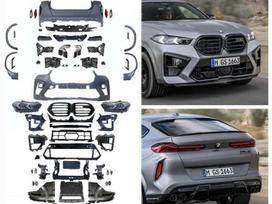 BMW X6 dalimis. X6m g06 lci pilnas apdailos komplektas su žibintais perd