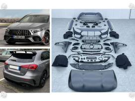 Mercedes-Benz A klasė dalimis. Komplektą sudaro pilnas priekinis bamperis su visom p