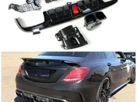 Mercedes-Benz C klasė for parts. Brabus c63 w205 išmetimo komplektai juodi tinka i