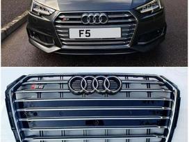 Audi S4 dalimis. S4 b9 groteles auksciausios kokybes plastmase ir chroma