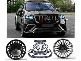 Mercedes-Benz GLS klasė по частям. Brabus carbon gls63 x167 apdailos komplektai tinka