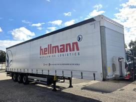 Schmitz SCS24 +Lifting axle, curtain / tarpaulin