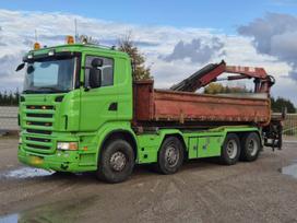 Scania R 500, savivarčiai su kranu
