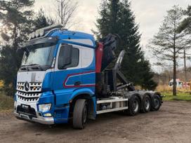 Mercedes-Benz Arocs HOOKLIFT + CRANE, savivarčiai su kabliu