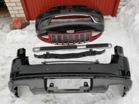 Jeep Grand Cherokee Priekinis bamperis su grotelėm baltas juodos grotos srt 344 kw