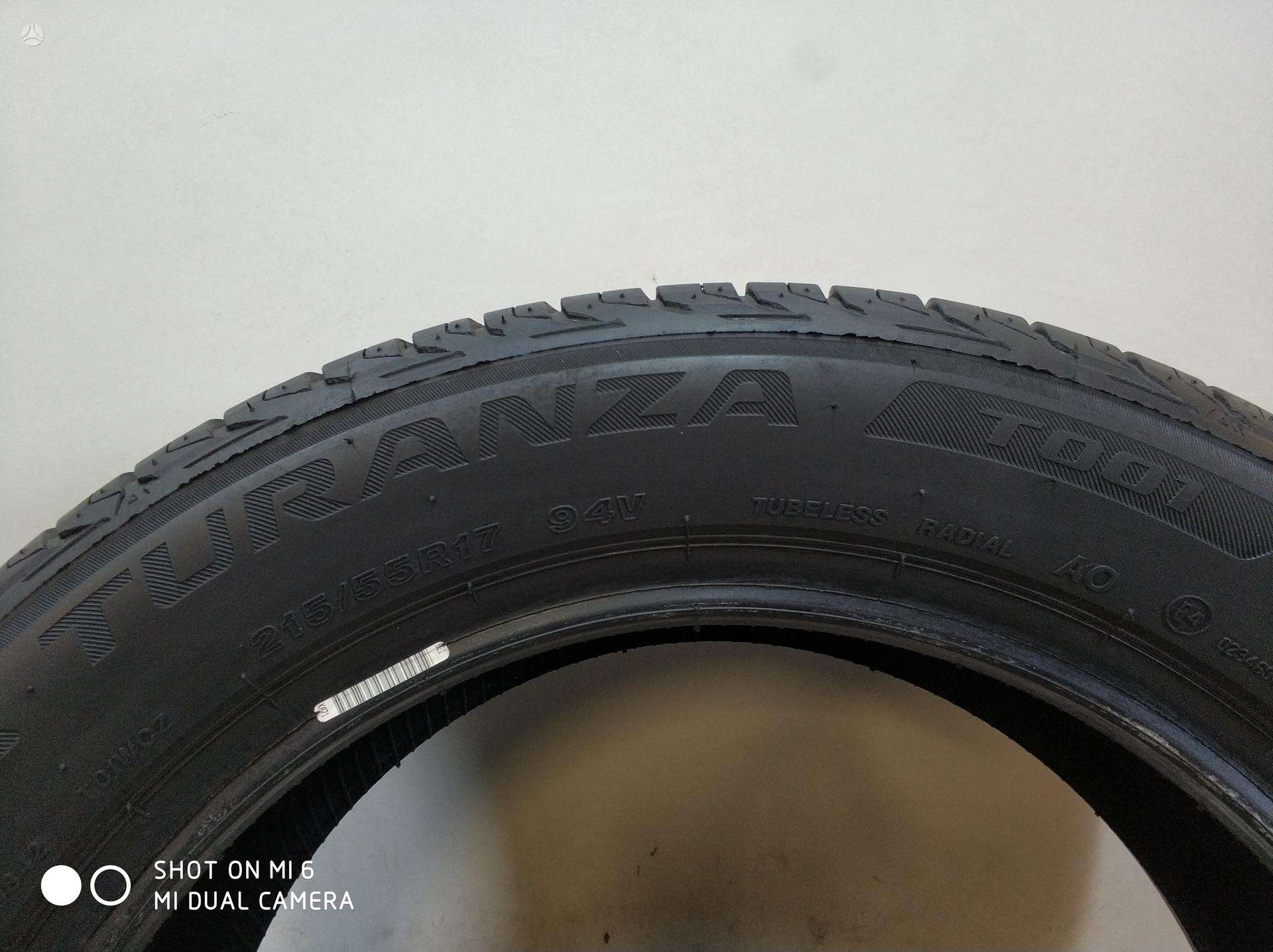 Bridgestone Turanza T001 2018m, Vasarinės 215/55 R17