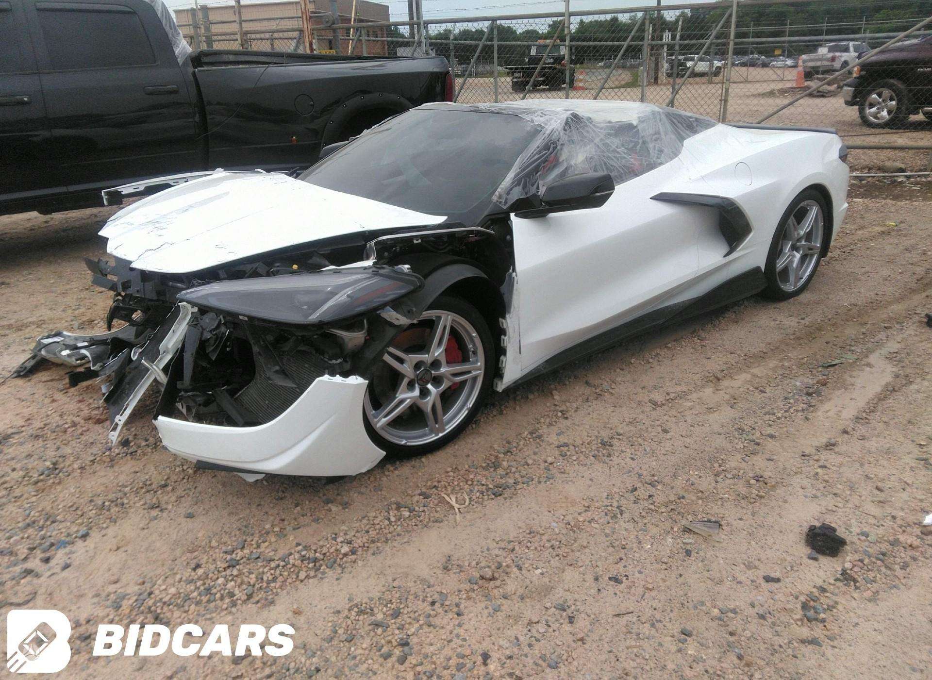 Chevrolet Corvette, Arctic White, Chevrolet corvette c8 2021 metų 6 2l ...