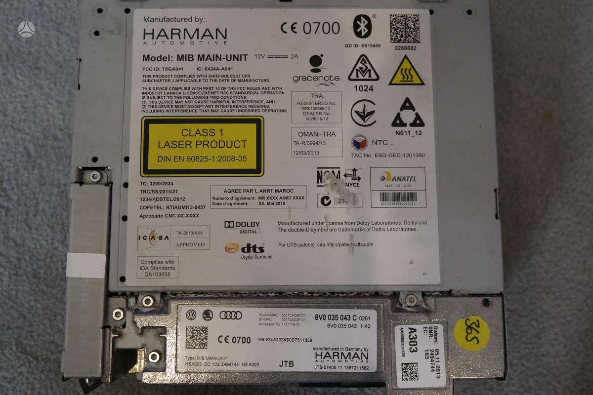 Audi A3 electrical system parts