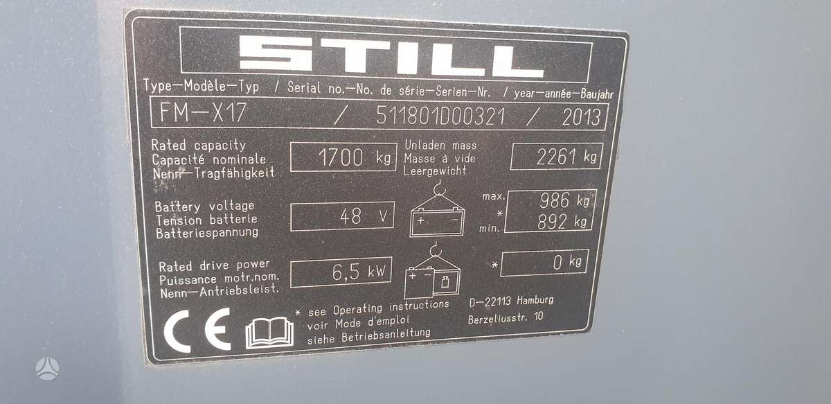 Still FM-X17, forklifts