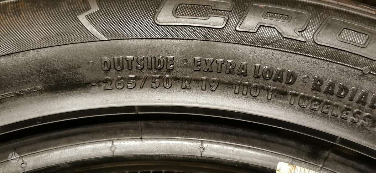 Continental, vasarinės 265/50 R19