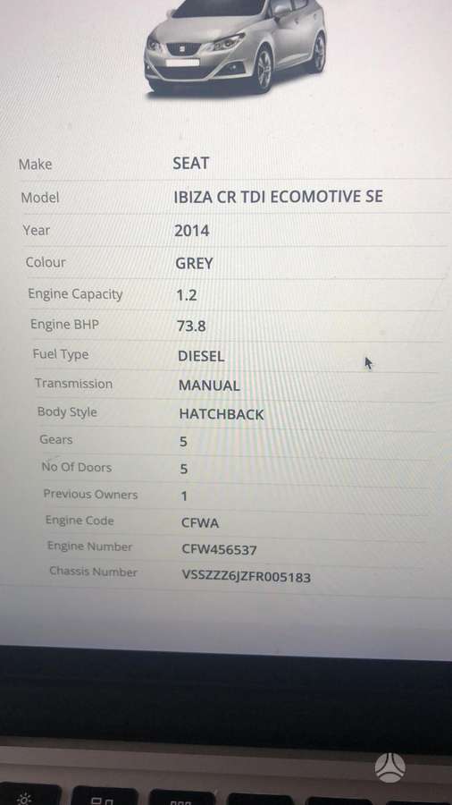 Seat Ibiza dalimis. Variklis cfw