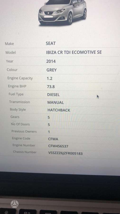 Seat Ibiza по частям. Variklis cfw