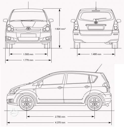 Toyota Corolla Verso, 2.2 l., hatchback