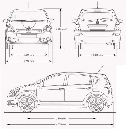 Toyota Corolla Verso, 2.2 l., hečbekas