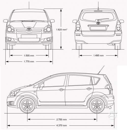 Toyota Corolla Verso, 2.2 l., hečbekas