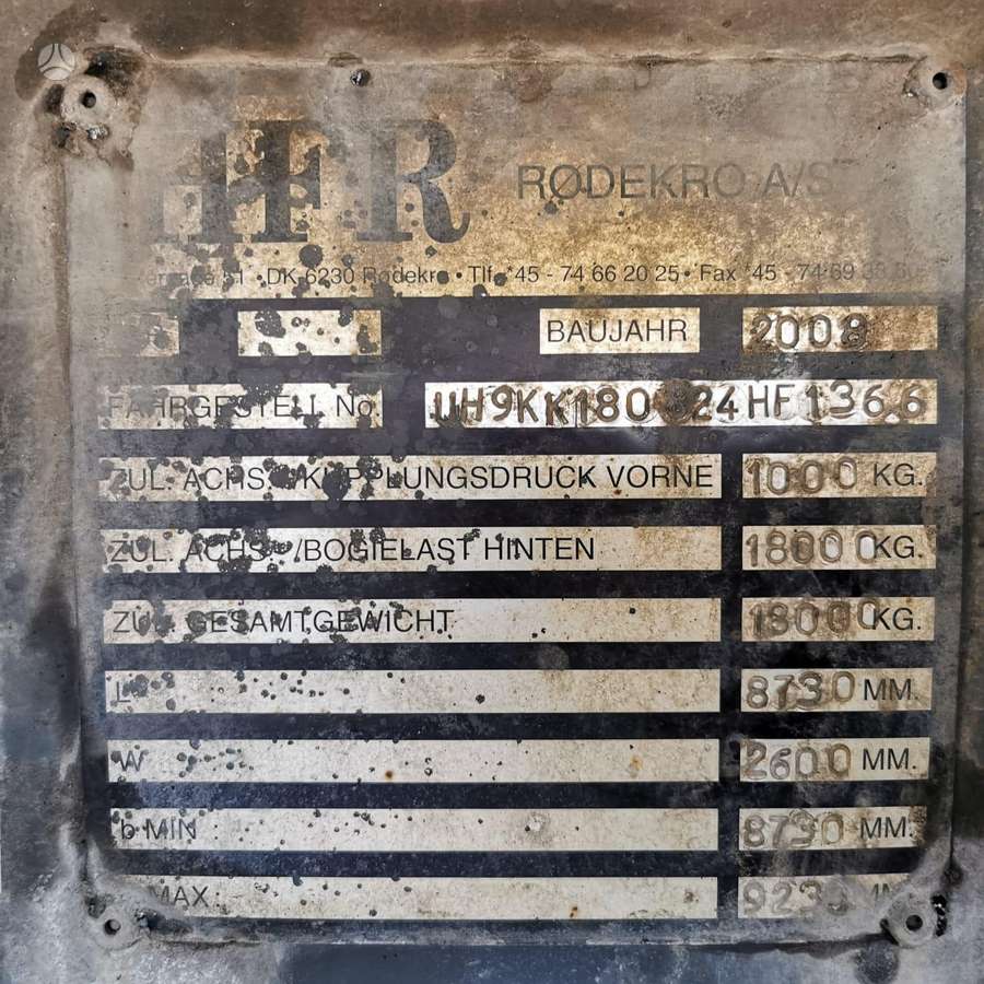HFR HFR Trailer, refrižerātori