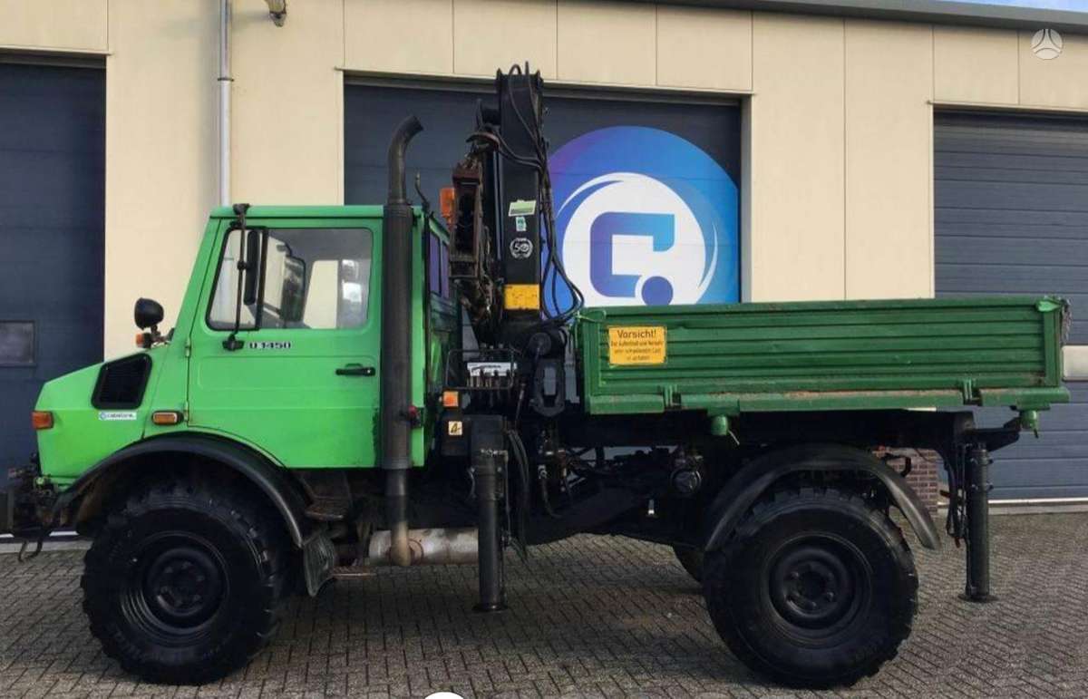Unimog U1450, dumpers with crane