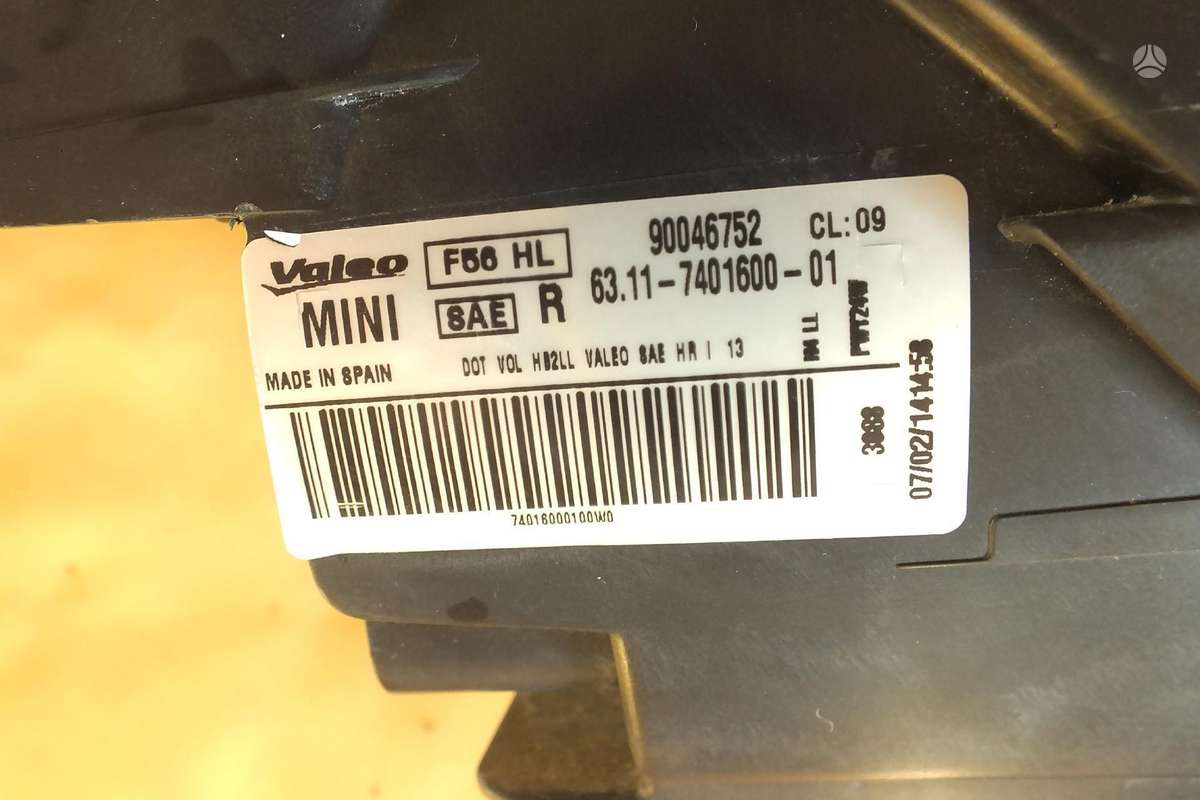 Mini Cooper, 7401595, 7401596, žibintai