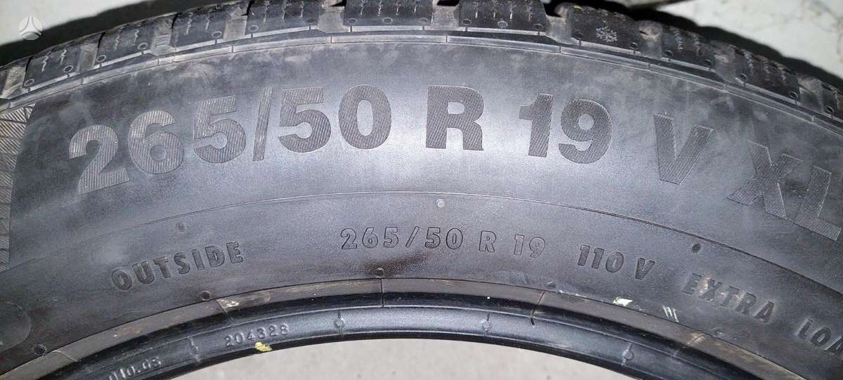 Continental, winter 265/50 R19
